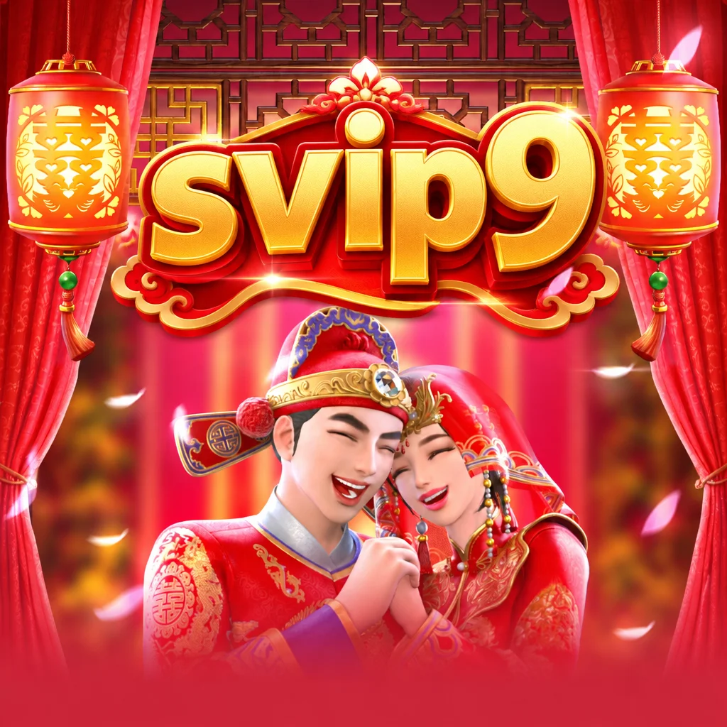 Pasangan pengantin bertema pernikahan tradisional Oriental dalam Double Fortune dengan logo svip9
